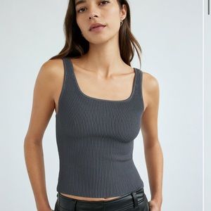 Aritzia Sculpt Knit Square Neck Tank